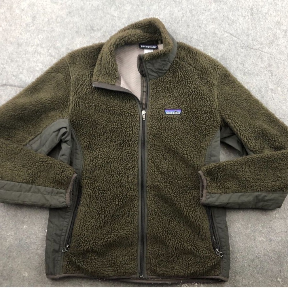 Patagonia Jacket Womes Large Espresso Brown Retro-X
Deep Pile Fleece Zip